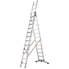 Алюминиевая трехсекционная лестница Hailo ProfiLOT 3х12 9312-501 Алюминиевая трехсекционная лестница Hailo ProfiLOT 3х12 9312-501