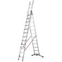 Алюминиевая трехсекционная лестница Hailo ProfiLOT 3х12 9312-501