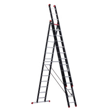 Алюминиевая трехсекционная лестница Mounter Altrex 3 х 10 Алюминиевая трехсекционная лестница Mounter Altrex 3 х 10